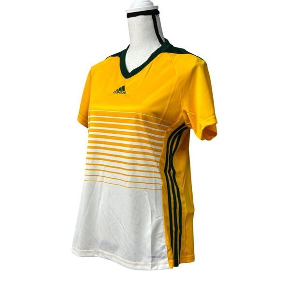 Adidas Women’s  Climacool Custom Print Tiro 17 Jersey, Yellow/Green/White, Sz. M - Picture 2 of 13